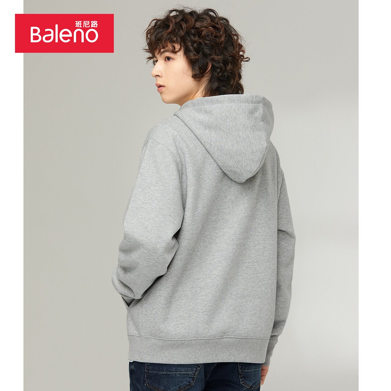 班尼路秋冬新款休闲潮流印花港风街头长袖连帽运动套头少年卫衣