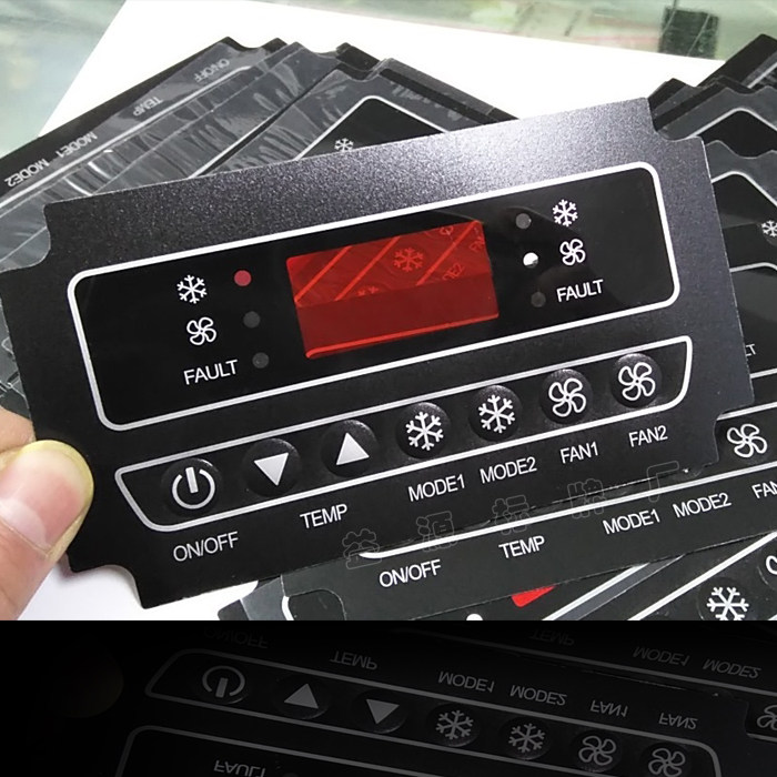 工厂定制pvc面板设备仪表仪器贴膜磨砂面膜丝印pet控制按键pc面贴