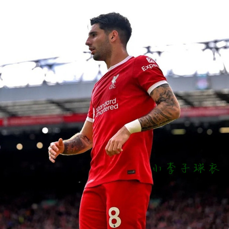 正品利物浦球衣11号萨拉赫主场2324球员版索博斯洛伊努涅斯阿诺德