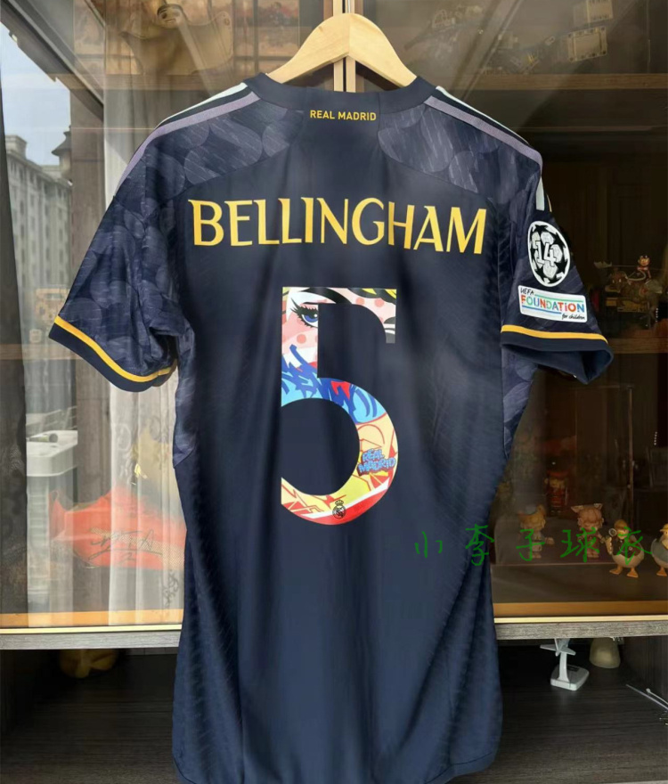 正品皇马球衣5号贝林厄姆2324客场球员版莫德里奇巴尔韦德足球服