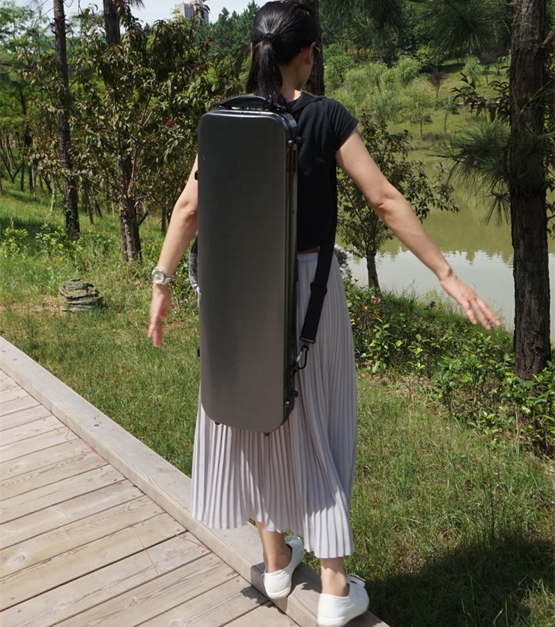 高档碳纤维小提琴盒方型碳纤维小提琴箱/包抗压耐磨多色厂家直销