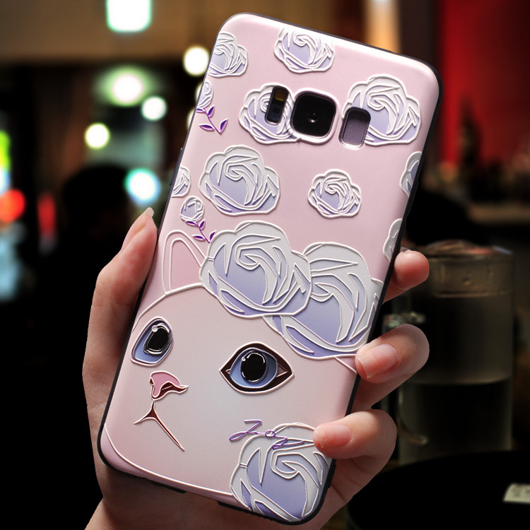 三星s8手机壳女款s8 软硅胶全包挂绳保护套s8plus韩国创意小清新