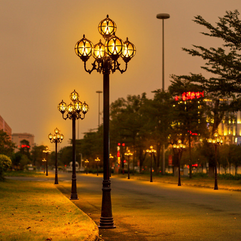 别墅路灯庭院高杆灯3米4米小区户外欧式家用景观庭院灯饰