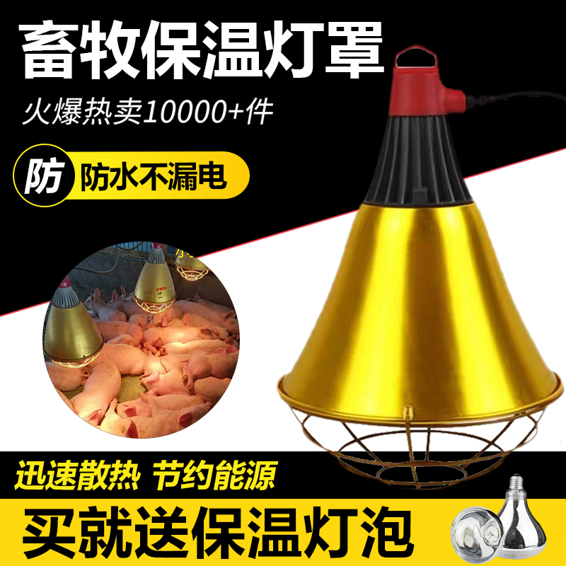 灯罩畜牧养殖保温套装仔猪小猪取暖外壳可调温度养殖保温灯