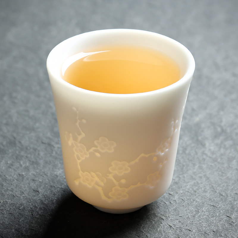 茶杯甲盏窑李甲栈白瓷品茗功夫功夫茶个人杯杯子白茶杯
