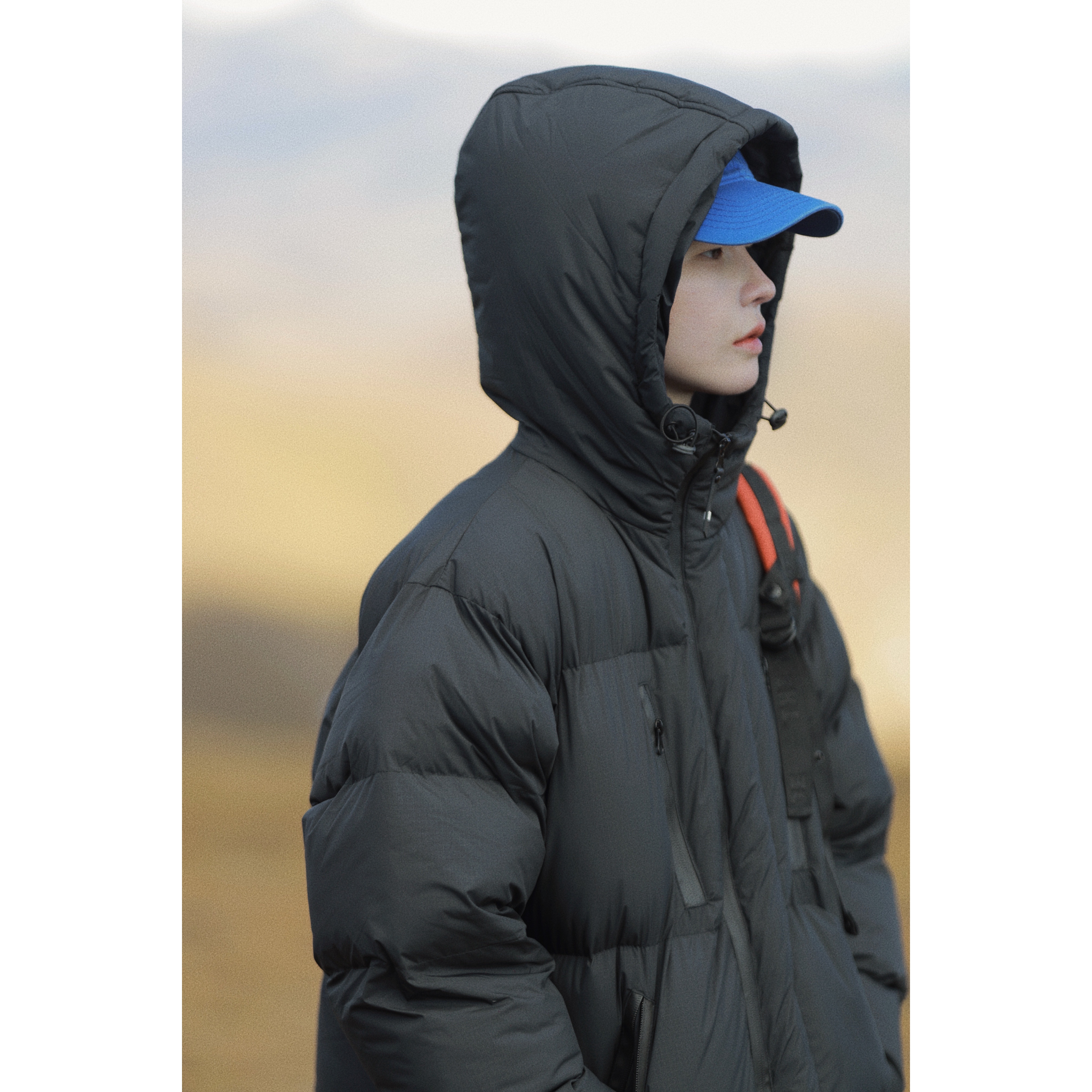 Nobodyknows 冬季日系徽章机能户外连帽棉服男女加厚保暖棉衣外套