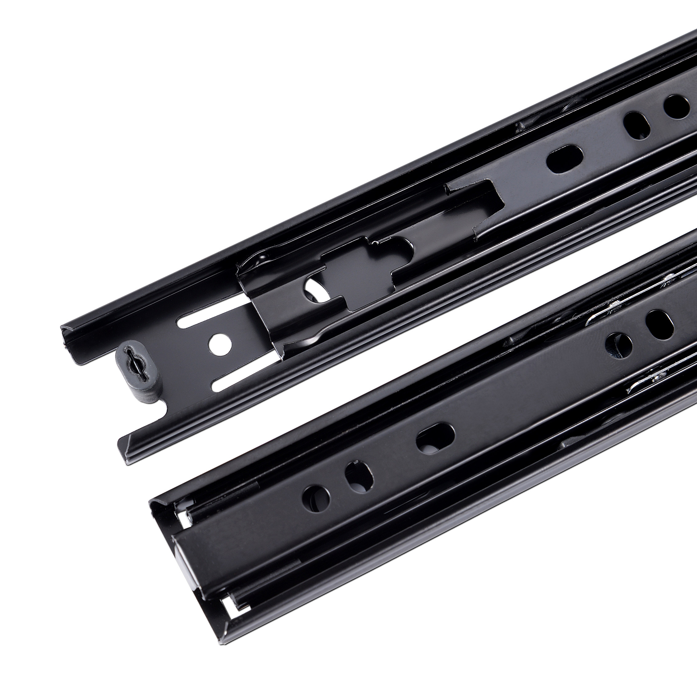 床头柜滑道家具厂用二节轨道厚11厘米宽3厘米三节抽屉轨道老式