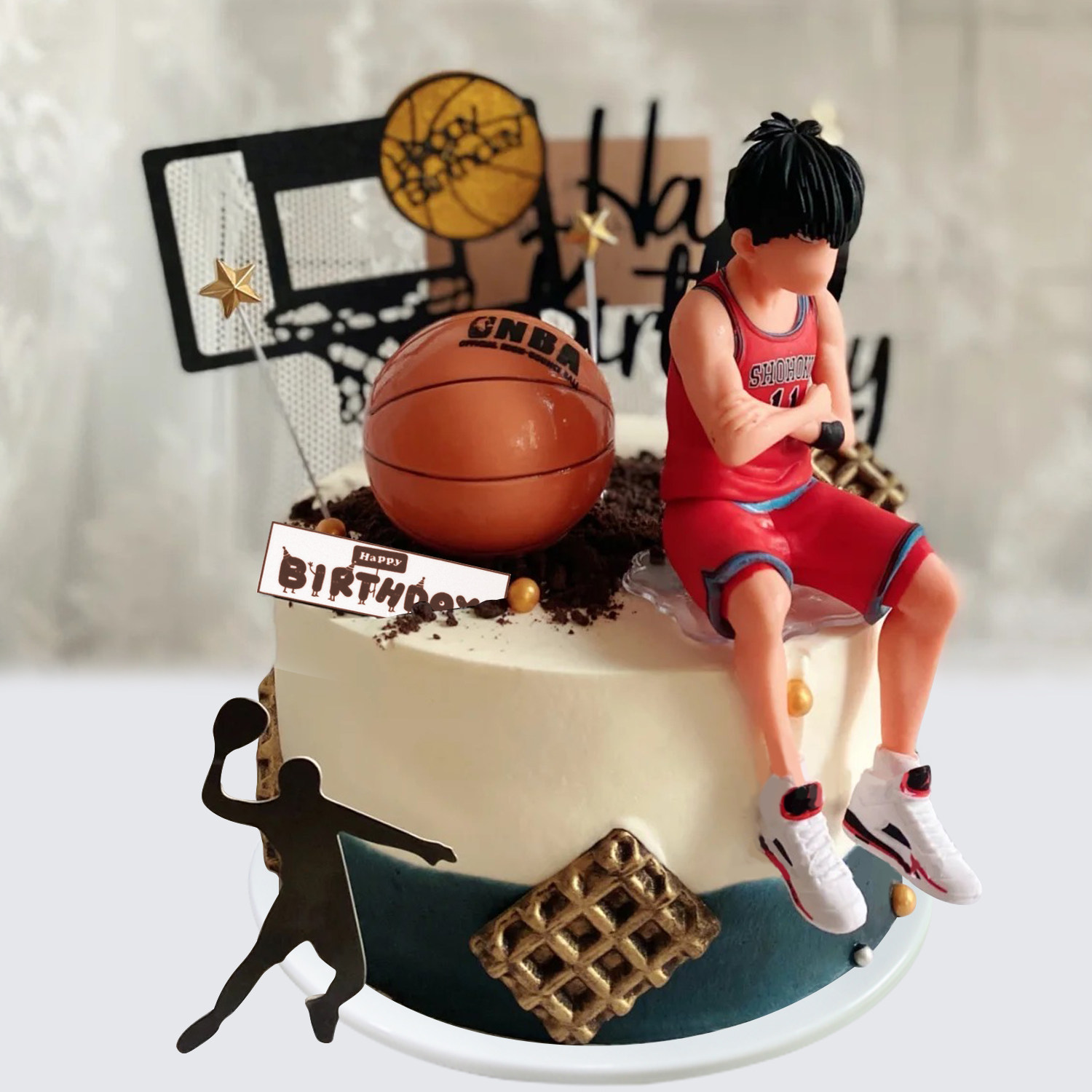 生日蛋糕模型2021新款篮球小子网红流行定制制假仿真水果