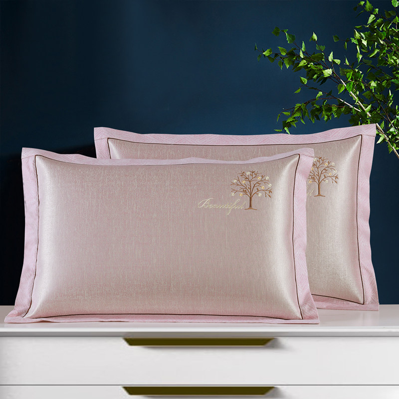 夏季凉爽冰丝枕头套夏天枕芯成人凉席加大枕席枕套