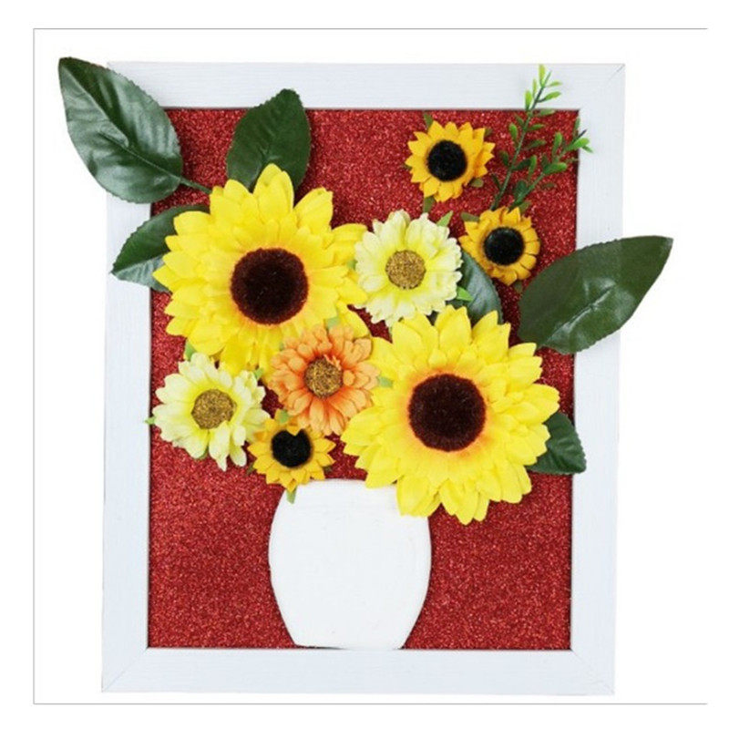 儿童手工创意diy相框艺术装饰画粘土花朵粘贴手工创意粘贴类