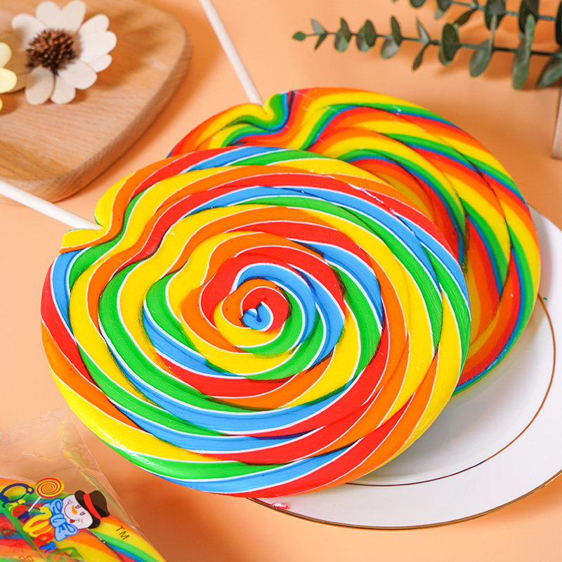 超大波板糖1000g网红创意高颜值七彩五彩功夫棒棒糖圣诞节日糖果