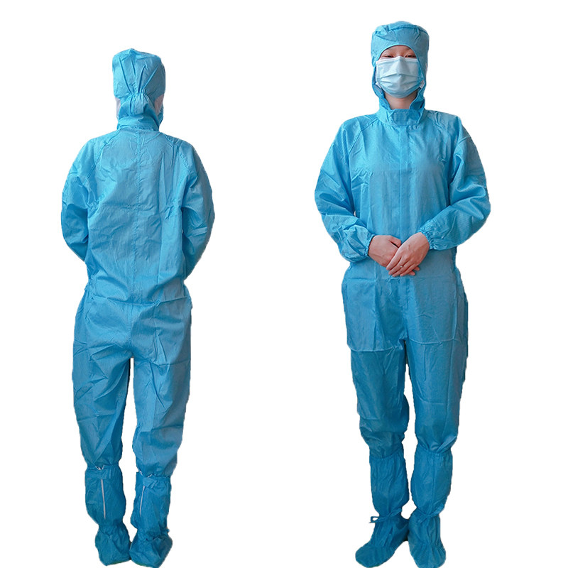 连体无尘防静电车间工作服洁净套装防尘连帽防护服防护服