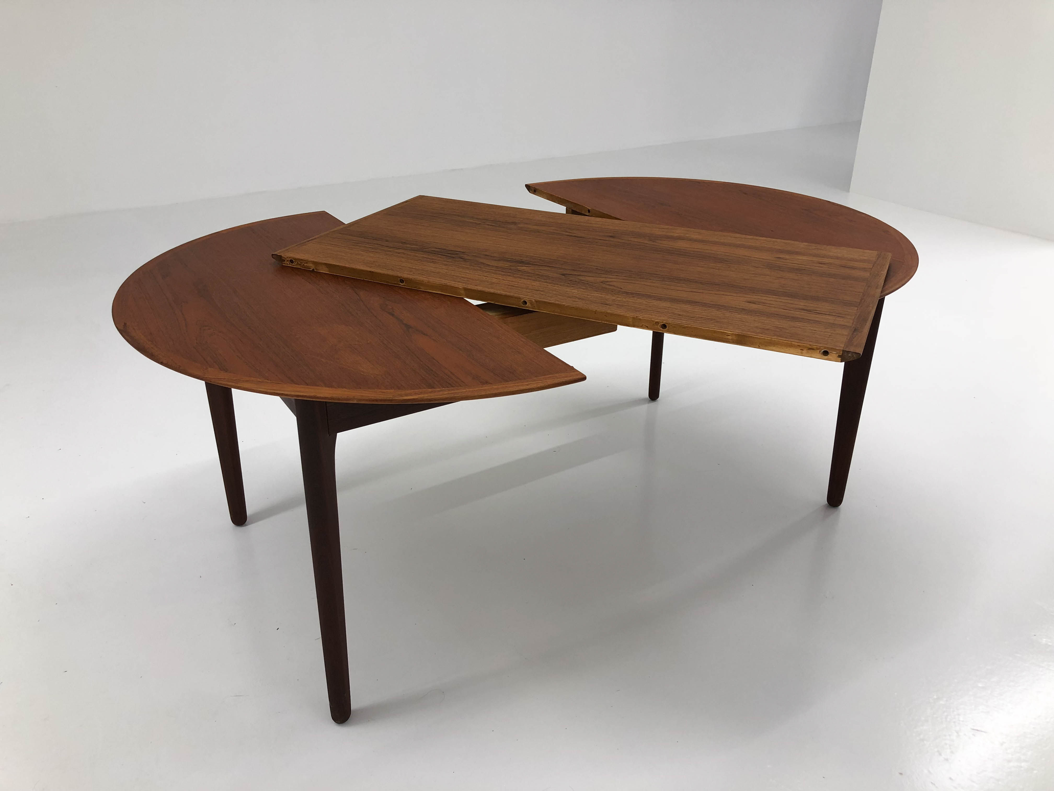 ohas中古家具丹麦进口mcm设计师款柚木可拉伸桌子