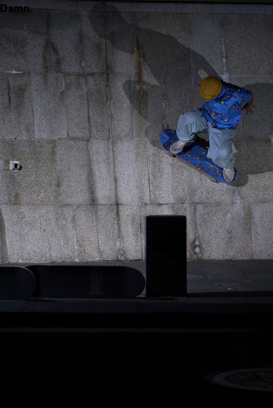 damn滑板砂纸golf火焰双翘长板气孔透明专业滑板