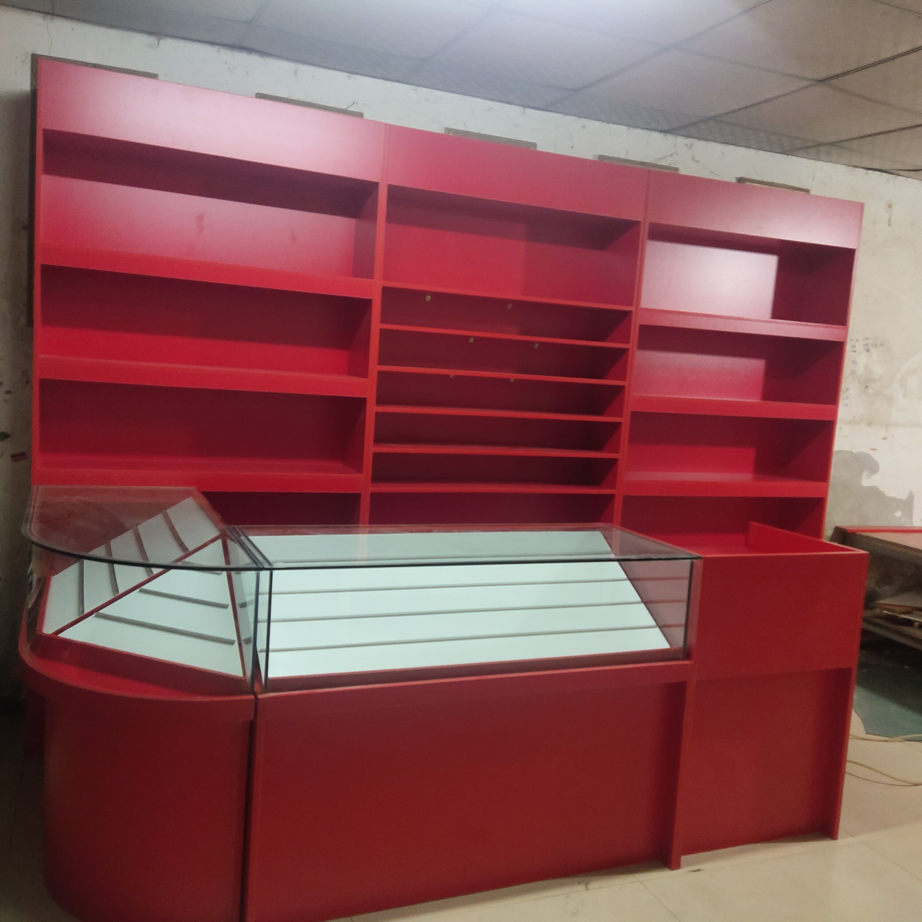 玻璃收银四川成都烟柜转角组合落地烟酒酒柜一体烟酒柜