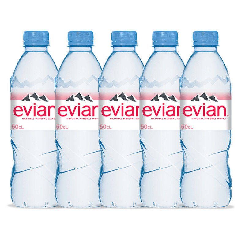 法国进口evian依云矿泉水500ml24天然纯净矿泉水弱碱性饮用水
