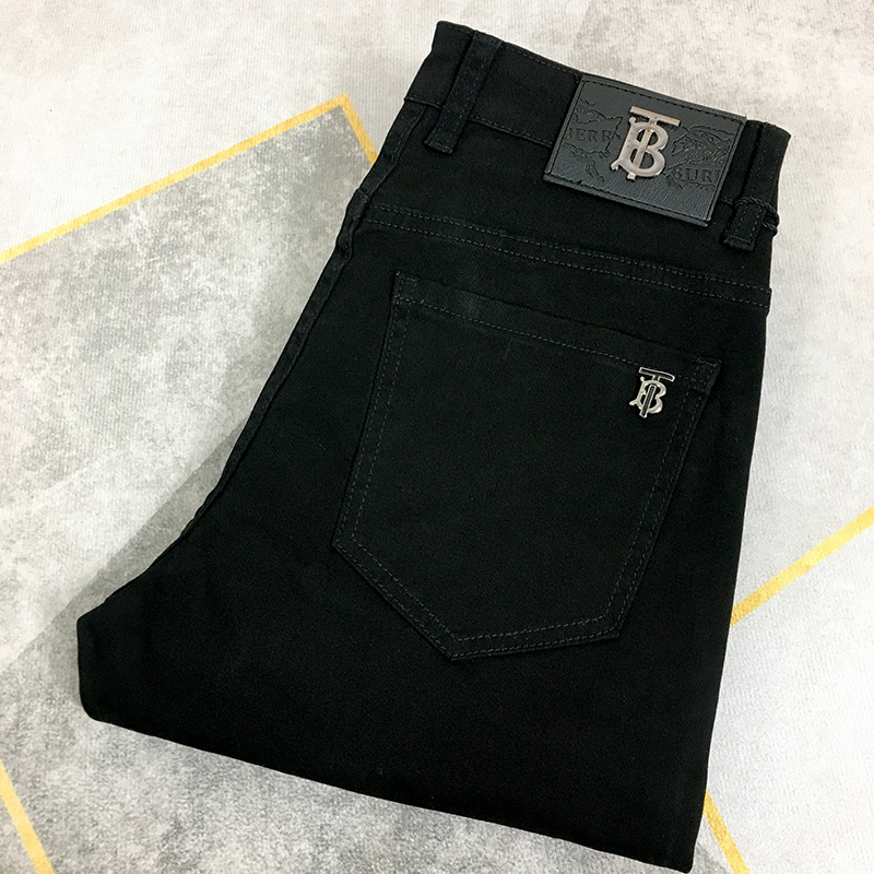 2022高端春夏款纯黑色牛仔裤男潮牌个性修身小脚欧洲站青年休闲裤