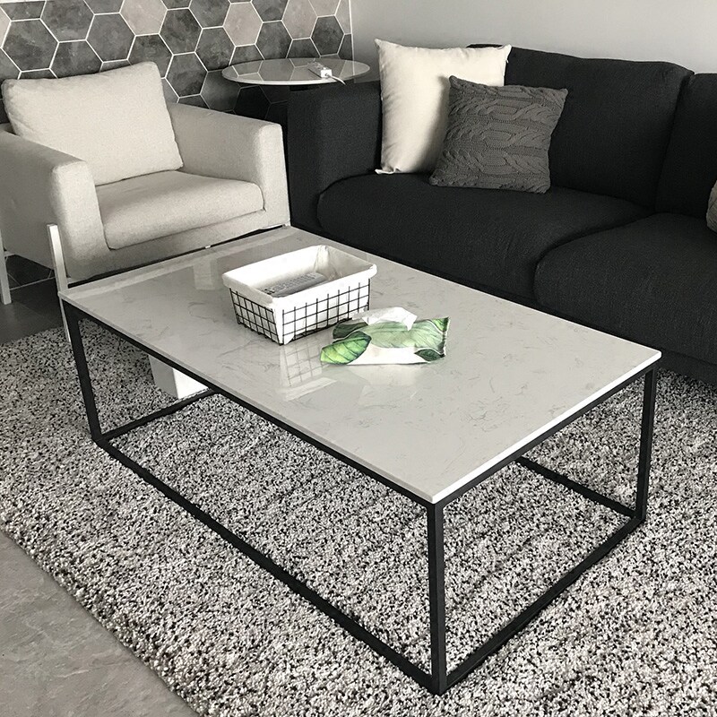 现代简约大理石沙发茶几小户型会客厅方形泡茶桌子 ins网红小茶几