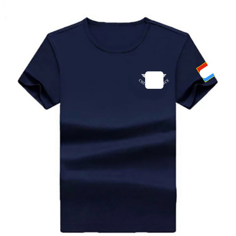 中国队体能训练短袖男士绣标航空兵军迷空军飞行员t恤