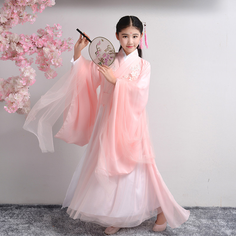 儿童古装汉服女杨紫锦觅同款香蜜仙女女服中国儿童演出服