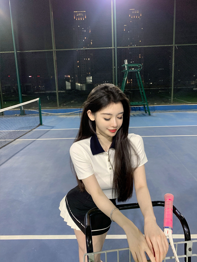 套装chu小初校花妹妹网球运动休闲短袖两件时尚套装