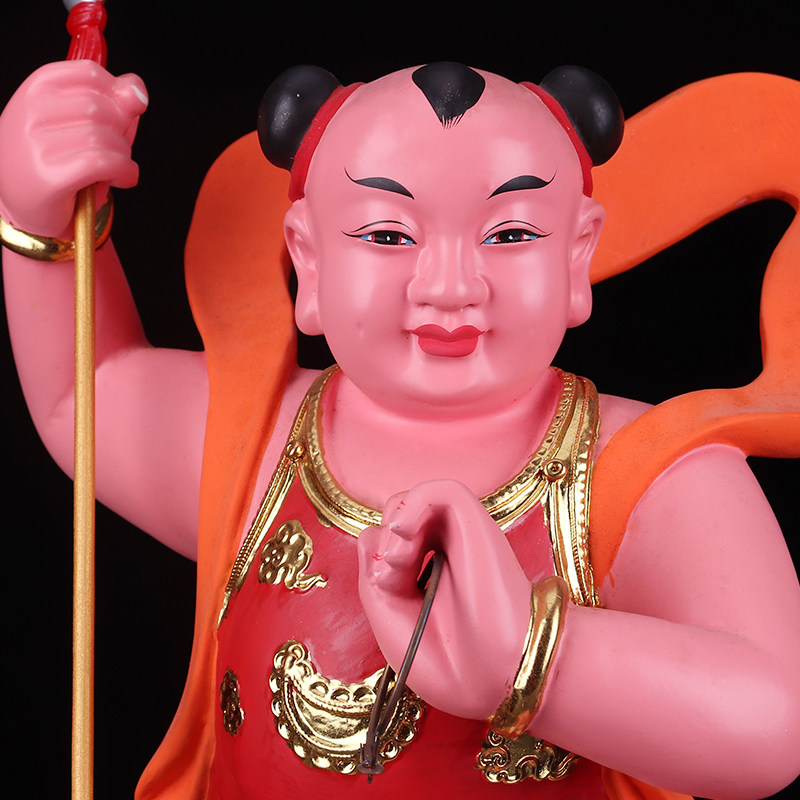 圣婴大王19寸红孩儿善财童子道教神像中坛元帅哪吒摆件