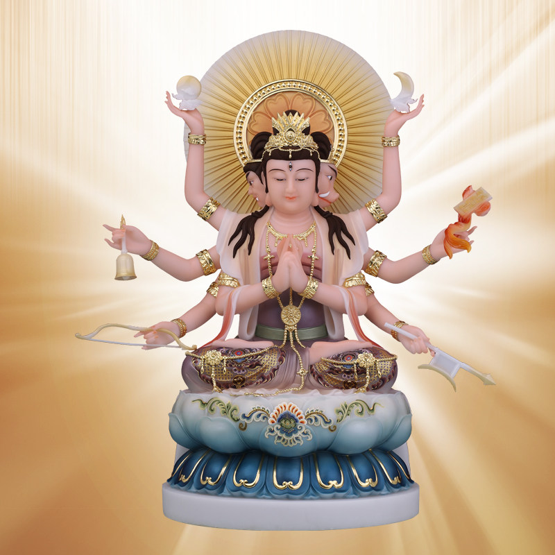 斗姆元神像汉白玉斗母星君斗姥圆明君像道天尊佛像摆件