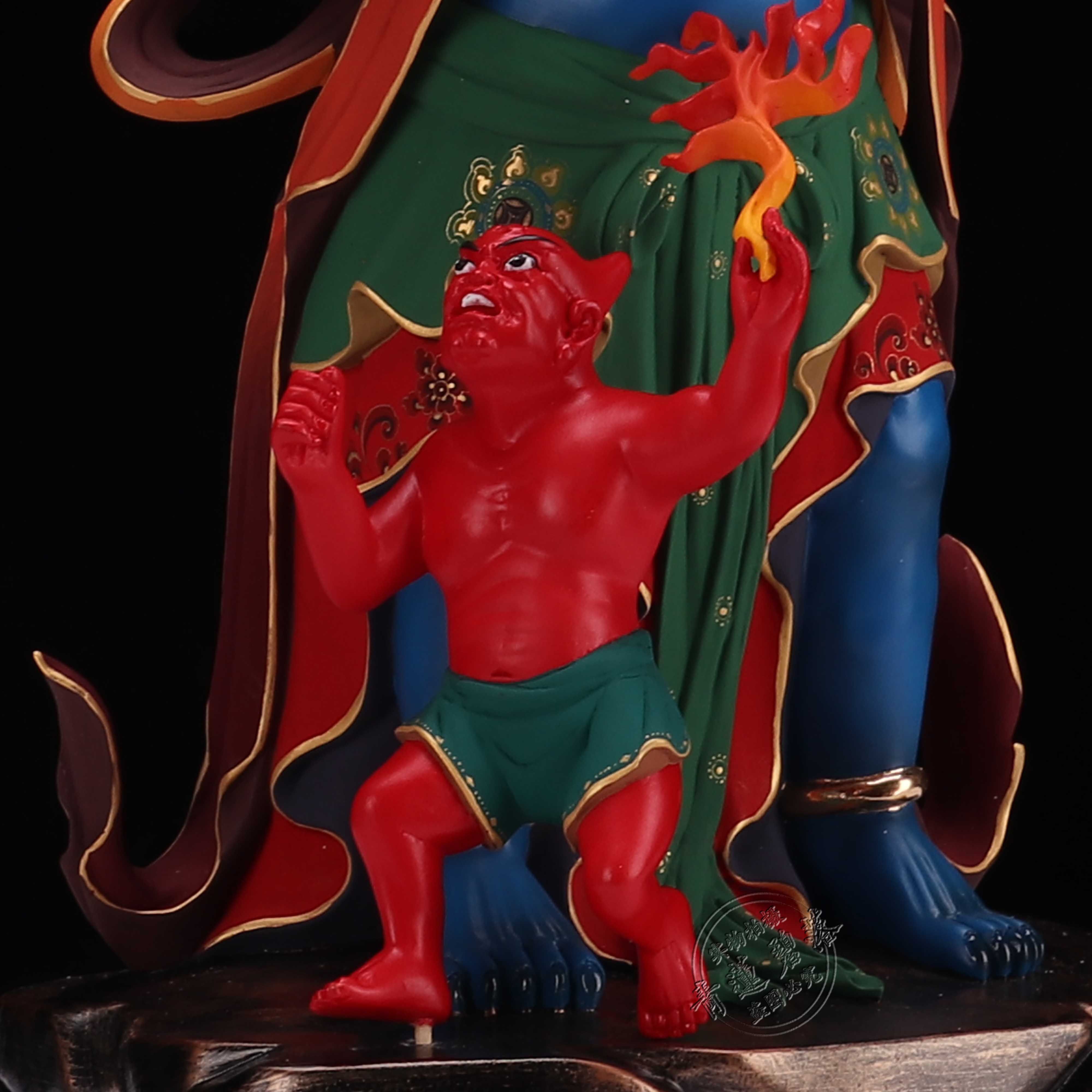 大士19寸树脂佛像面燃神像鬼王菩萨面然供奉摆件