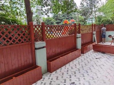 定制花园木门碳化防腐木栅栅栏围栏门户户外大型篱笆