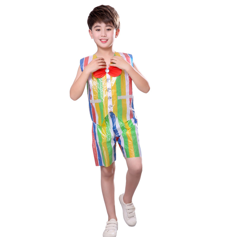 儿童成人环保服装手工塑料袋衣服diy材料亲子儿童演出服