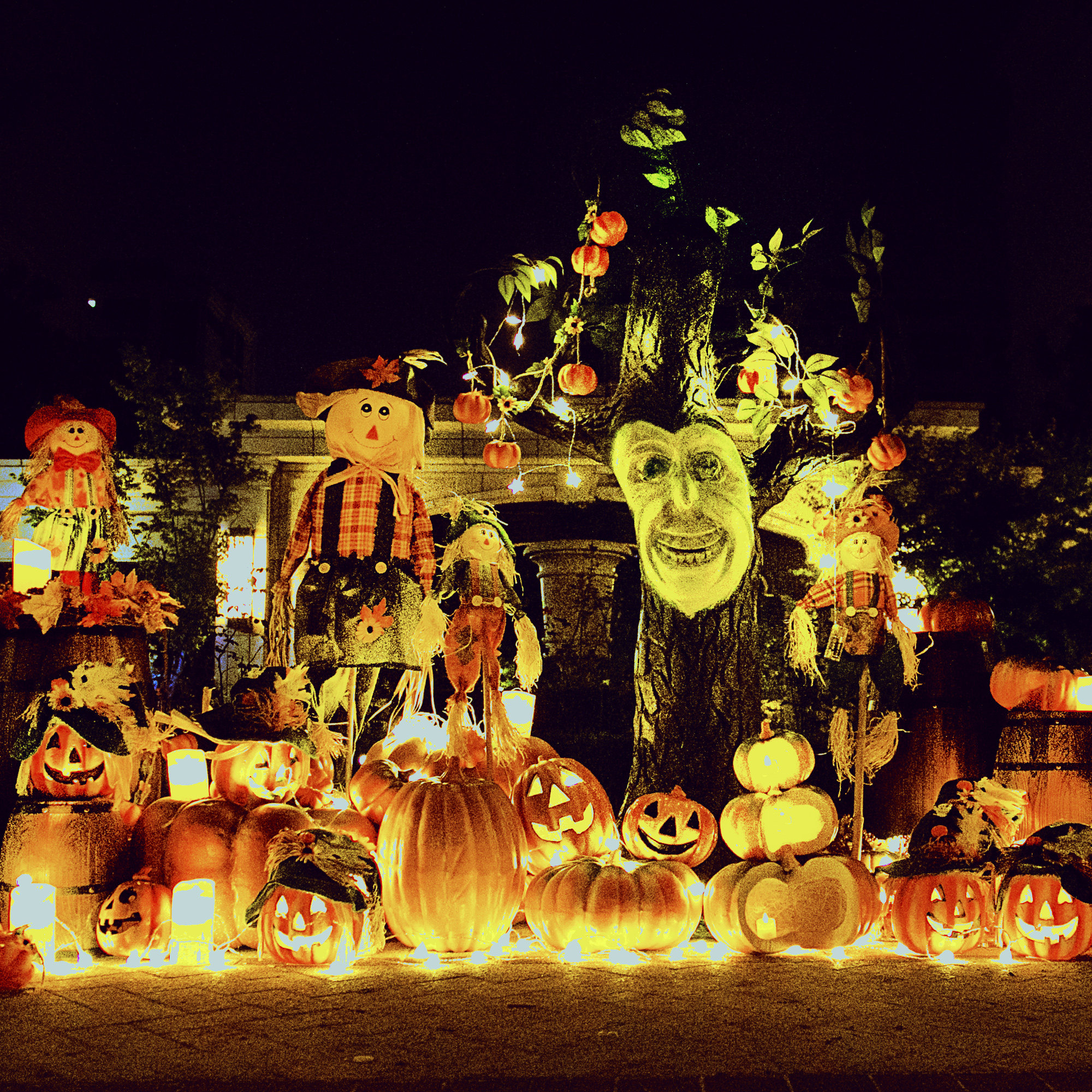 万圣节南瓜大型装饰商场游乐园万圣场景南瓜灯