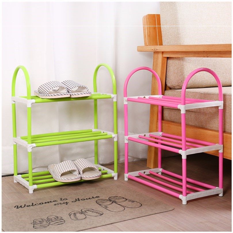 简易多层门口迷你小鞋架窄塑料单人学生宿舍三层小号放鞋子的架子