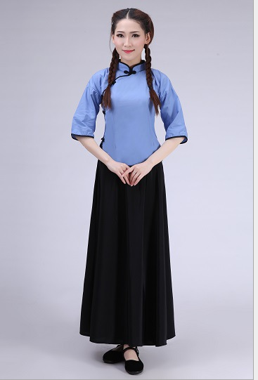 民国国风女学生学生装五四青年装伴伴娘复古服装学生校服