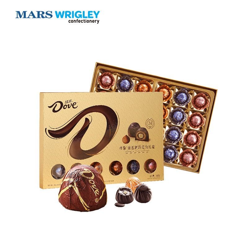 德芙巧克力礼盒盒装尊慕280g浪漫表白零食生日牛奶巧克力