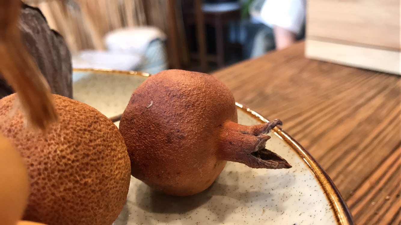 石榴清供风干小石晒干摆盘婚喜供果干果天然摆件