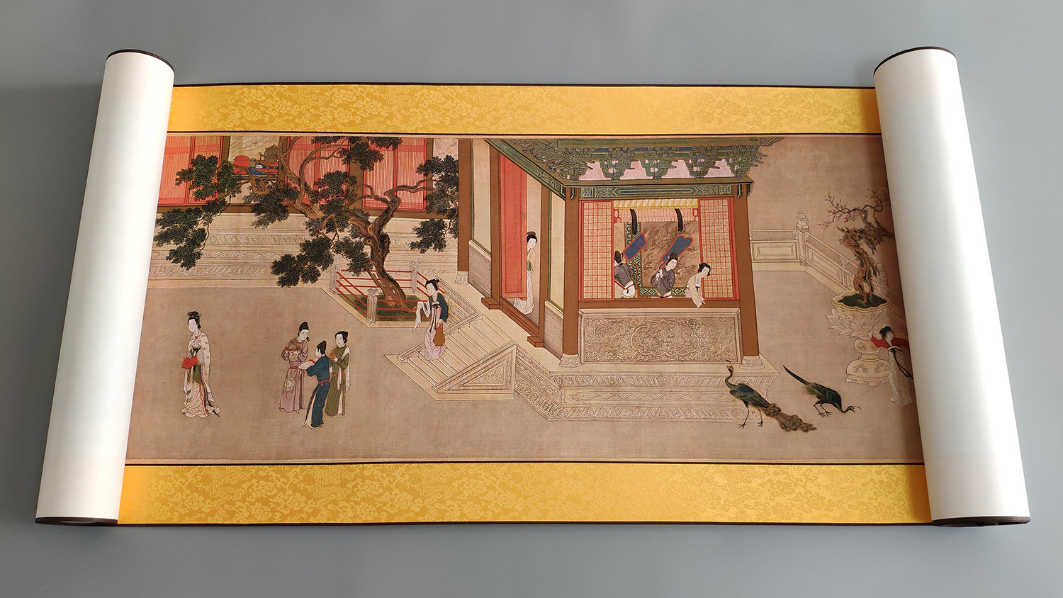 国画仇英汉宫汉宫春春晓名画画艺术微喷比例真迹国画