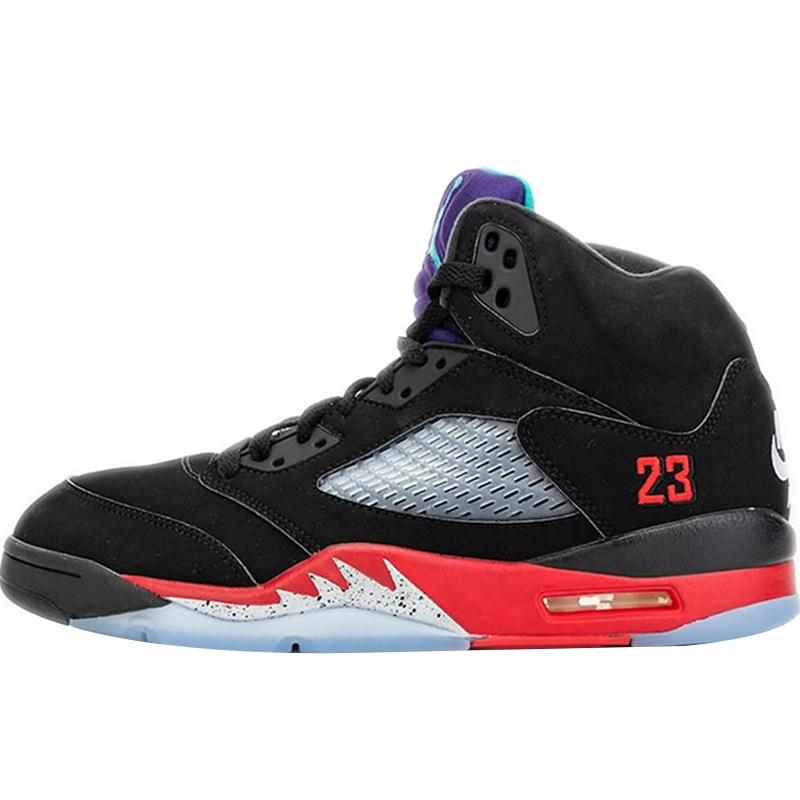 泽柒体育 air jordan 5 top3 aj5黑红紫葡萄 篮球鞋 cz1786-001