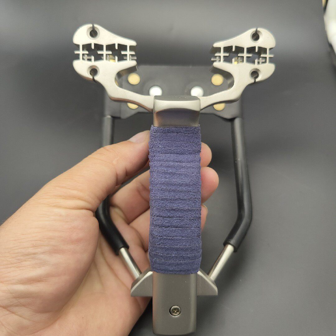 弹弓钛合金tc21皮筋卡球私人订制腕拖射鱼竞技飞镖