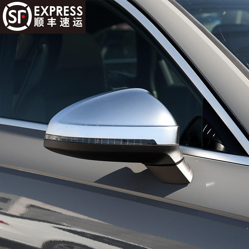 适用于奥迪a3a4la5后视镜改装电镀珍珠后视倒车外壳倒车镜