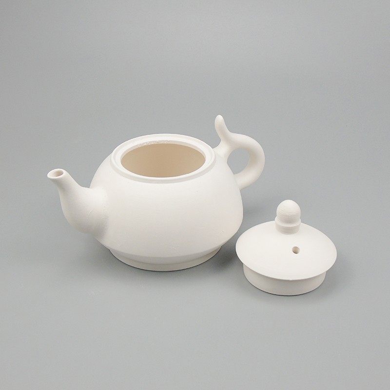 茶壶茶具绘画陶艺艺素坯高白泥教学素坯瓷坯茶壶