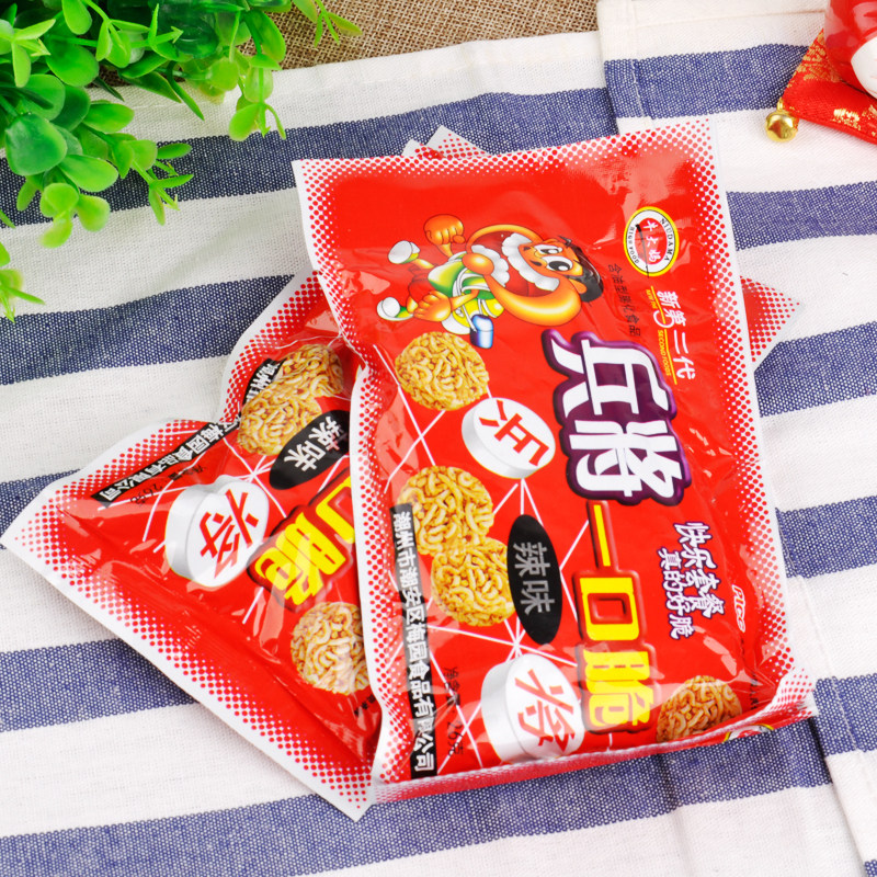 牛大妈兵将一口脆 休闲零食方便面干吃干脆面膨化回忆零食26g