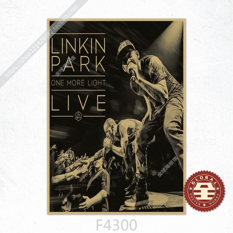 linkinpark林肯公园摇滚乐队牛皮纸海报酒吧宿舍工作室装饰画现代装饰