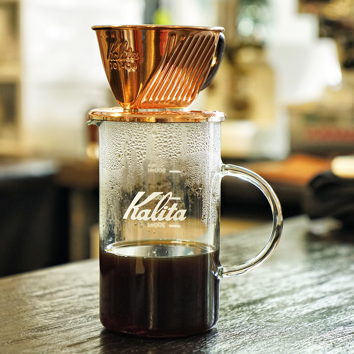 日本kalita手冲咖啡滤杯日式手工铜制过滤器滤壶滴滤滴漏式套装