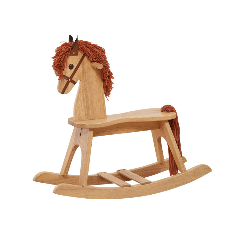 高档环保保全实木摇摇马木马益智玩具宝宝运动休闲男孩女孩摇马