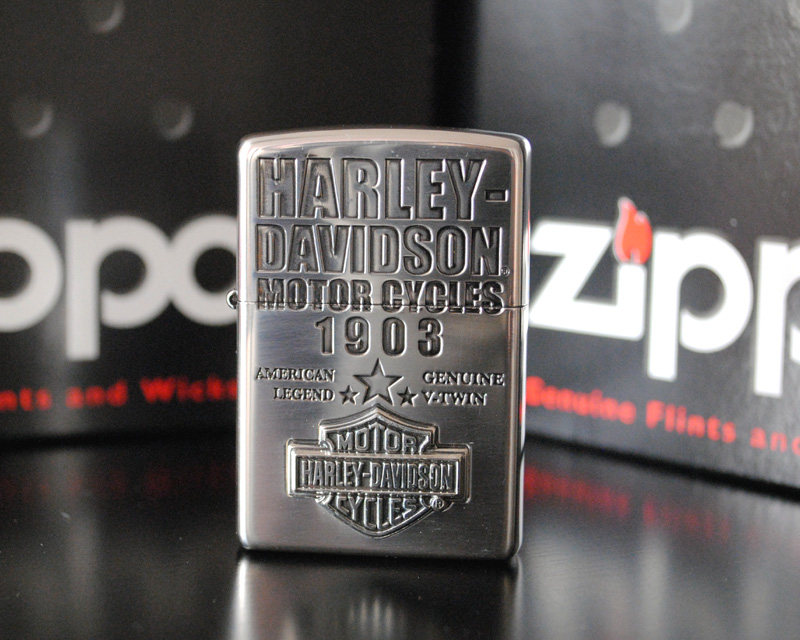 哈雷原装正品zippo芝宝打火机绝版2015年日版熏银zippo