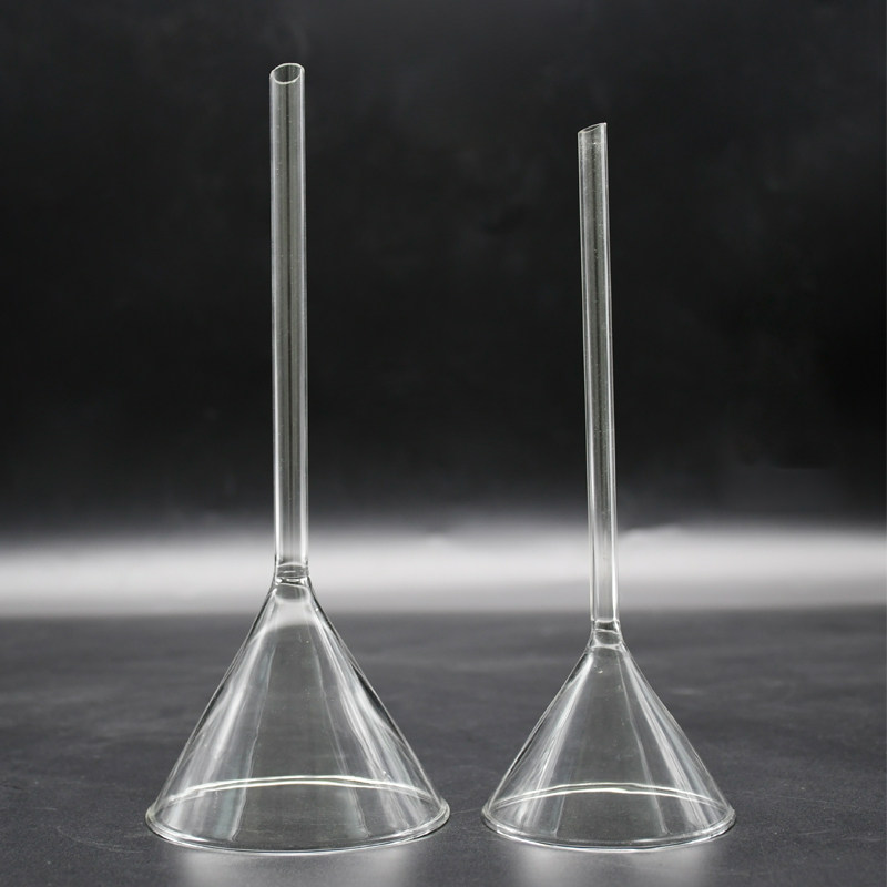 漏斗玻璃三角锥形100mm实验器材实验室漏斗