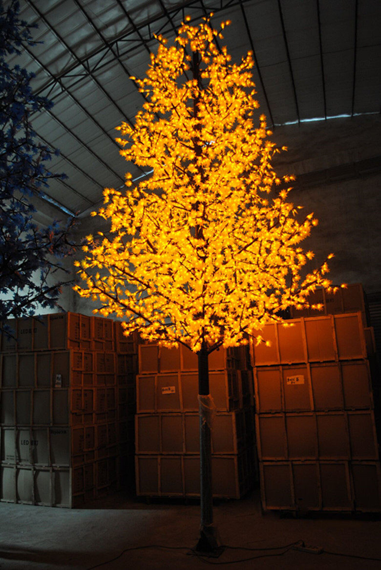 led发光树灯仿真枫叶树灯3米室外防水亮化工程景观树灯户外装饰灯