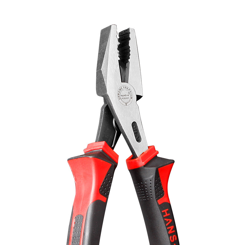 汉斯 电工钳 省力钢丝钳 老虎钳平口钳子8寸电工工具