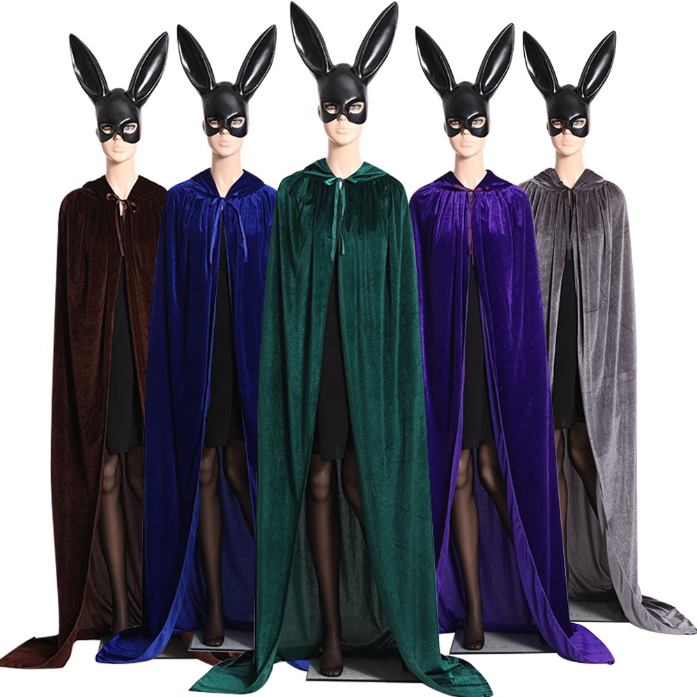 万圣节道具服装成人黑色斗篷披风巫师死神吸血鬼服饰