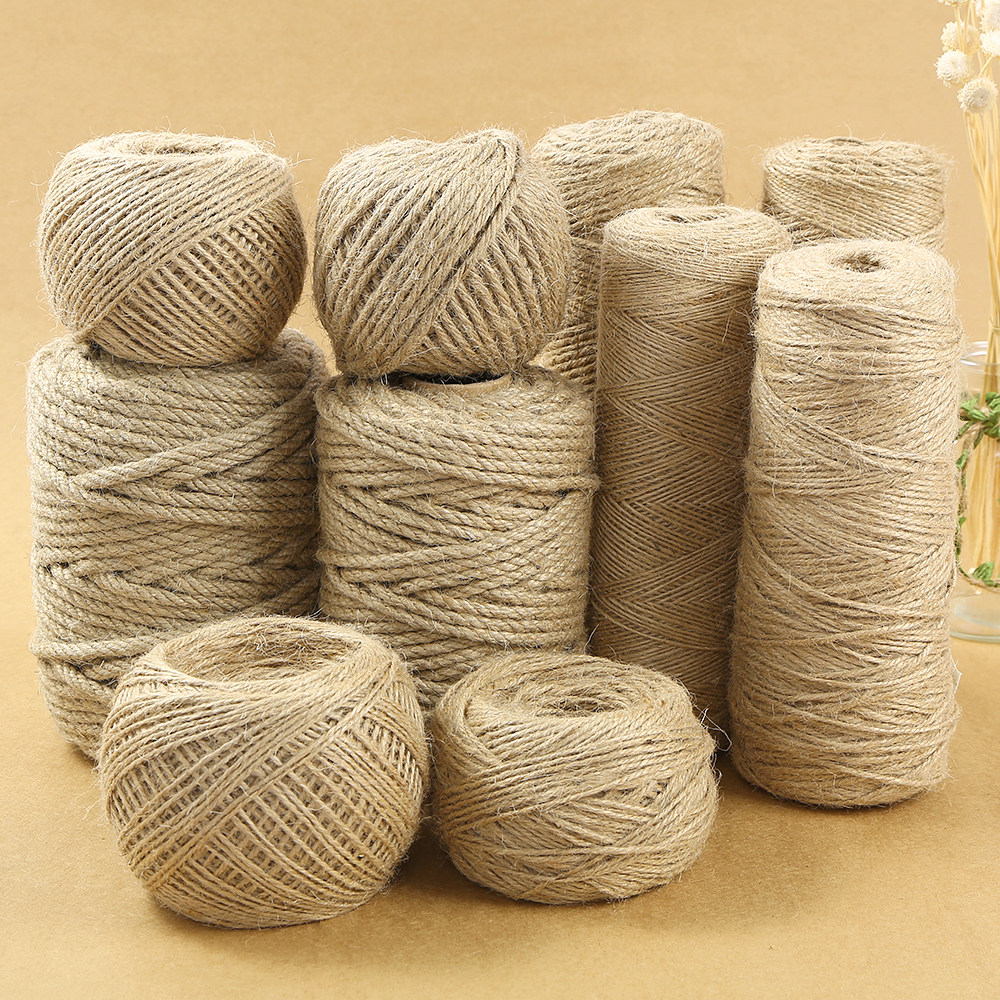 手工麻绳diy装饰材料编织细小绳子彩色麻线照片绳子